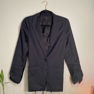 Pin stripe navy blue blazer